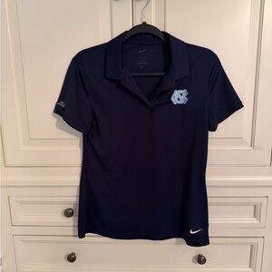 Nike Navy UNC dry fit Polo small